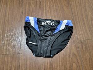 SPEEDO スピード メンズ 競泳用水着 競パン Vパンツ 競パン ブラックｘブルー Lサイズ