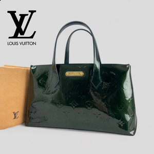 ■ルイ・ヴィトン■ ヴェルニ ウィルシャーPM ハンドバッグ ブルーニュイ×ゴールド金具 LOUIS VUITTON