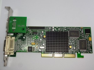 MATROX Millennium G550 G55+MDHA32DB 32MB D-SUB/DVI AGP接続 中古動作品