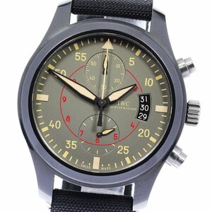 IWC SCHAFFHAUSEN IW388002 パイロットウォッチ トップガン ミラマー クロノグラフ 自動巻き メンズ 美品 _808642