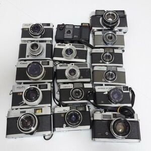 わ2）１円スタート　ジャンクカメラまとめ売り　ハーフカメラ　金属　機械 OLYMPUS Canon MINOLTA YASHICA FUJIFILM KONICA フィルムカメラ