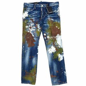 G03325 新品 DSQUARED2/SKATER JEAN デニム パンツ 【サイズ：50】 ブルー 定価128700円 ディースクエアード