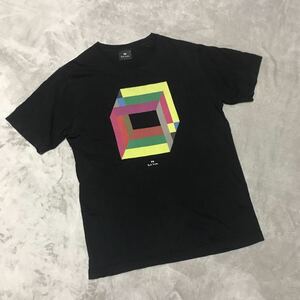 Paul Smith ポールスミス 半袖 Ｔシャツ ブラック プリントＴシャツ メンズ Mサイズ