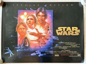 「スター・ウォーズ　特別篇」(1997) 映画ポスター　UK版オリジナルポスター　イギリス版ポスター　ジョージ・ルーカス　ロール　両面印刷