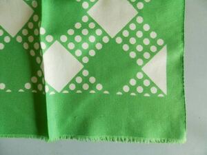 レトロ 長方形スカーフ 緑