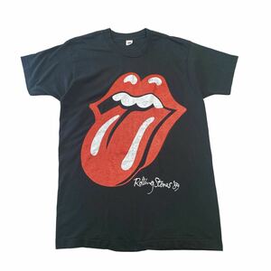 100円スタート 80s90s Rolling Stones 1989 North American Tour t shirt XL Tシャツ USA製 黒 ローリング ストーンズ リップアンドタン