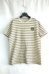 Loewe Off-White and Navy Striped Anagram T-Shirt ロエベ ストライプ アナグラム Tシャツ Mサイズ H6109650PC