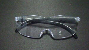 ★即決★新品　メガネ型拡大鏡　メガネルーペ　1.6倍　フチなし　ブルーライト40％カット