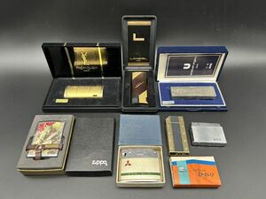 【S3-10】ガスライター Zippo まとめて8点 YVES SAINT LAURENT /LANCEL /ウンガロ RONSON ENGLAND その他