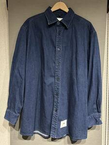 ダブルタップス WTAPS 21AW LP LS COTTON DENIM デニム シャツ ジャケット 2 M インディゴ 212WVDT-SHM05