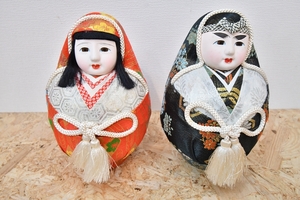 昭和　レトロ　置物　民芸品　日本人形　アンティーク　達磨の人形　達磨 だるま 男の子　女の子　人形