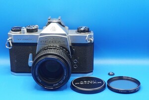 ペンタックス 旭光学工業 フィルム一眼レフカメラ(PENTAX SP),レンズ(SMC TAKUMAR 50mm F1.4)前キャップ,電池,フィルター付属 動作確認済品