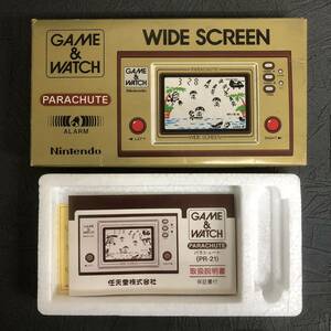 当時物 Nintendo GAME＆WATCH PARACHUTE パラシュート PR-21 任天堂 ゲームウォッチ 箱・取扱説明書のみ 日本語取説