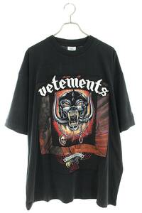 ヴェトモン VETEMENTS 24SS UE64TR390B BLACK サイズ:XS ボンデッドロゴTシャツ 新古品 SB01