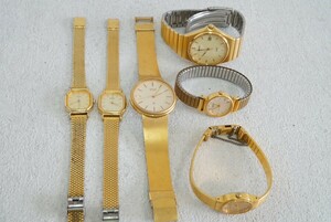 F642 全てSEIKO/セイコー ゴールドカラー 腕時計 6点セット アクセサリー メンズ レディース 大量 まとめて おまとめ まとめ売り 不動品