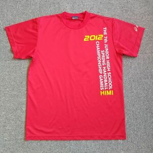 ● アシックス 全国中学ハンドボール選手権 Tシャツ Lサイズ asics 中学 部活 USED ●