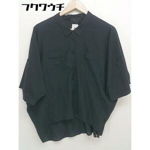 ◇ UNTITLED アンタイトル 七分袖 シャツ ブラウス サイズ1 ブラック レディース