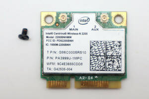 無線LANカード　Intel Centrino Wireless-N 2200　2200BNHMW　動作品　東芝　T552/58FW他
