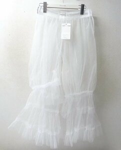 ◆FUMIKA UCHIDA フミカウチダ 24ss 新品タグ付き FU-T-UW006 TULLE DRAWERS FU-T-UW006 サイズ36 白　定価49500円