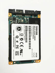 Micro SATA SSD 1.8インチ uSATA TOSHIBA SOLID STATE DRIVE THNS064GG2BNAA SSD 64GB 動作確認済