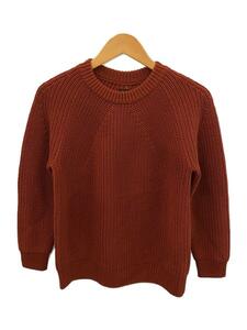 BATONER◆SIGNATURE CREW NECK/5G片畦クルーネックニット/1/ウール/オレンジ/BN-19FL-024