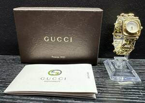 腕時計 GUCCI 6400L THREE 3 JEWELS WATER RESISTANT グッチ 39.79g レディース 稼働品 10D215WA