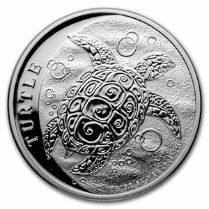 [保証書・カプセル付き] 2021年 (新品) ニウエ「タク タイマイ・カメ」純銀 1オンス 銀貨