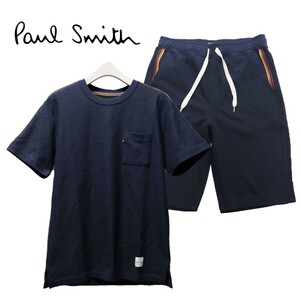 《Paul Smith ポールスミス》新品 清涼 ドライメッシュ マルチストライプ Tシャツ＋ショートパンツ セットアップ M(W76~84)A9867