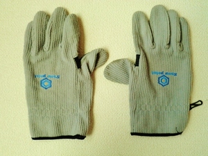 ◆手袋/グローブ/snow point/防寒具/ライトグレー/メンズ/中古/USED/即決◇