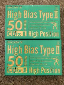 【未開封】SONY CDix Ⅱ　50分 2巻セット　ハイポジション　TYPE Ⅱ　カセットテープ