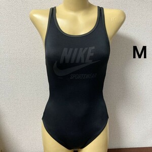 C189ナイキ♪ストレッチ♪光沢ブラックの女子スポーティー競泳水着♪アンダーやコレクションや撮影会にも♪サイズM