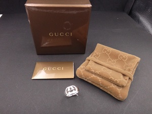 【超美品】希少サイズ　GUCCI 　グッチ　インターロッキングG　Gロゴ　シルバー９２５　表記７　リング 指輪　箱/保存袋