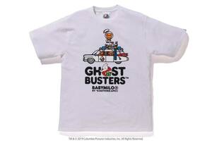 XLサイズ Ghostbusters x A Bathing Ape (Bape) Tシャツ 白Tee ゴーストバスターズコラボ BABY MILO A BATHING APE BAPE White
