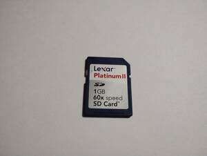 1GB　Lexar　Platinum2　SDカード　フォーマット済み　メモリーカード