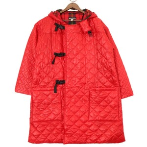 monitaly / Quilted Duffle Coat モニタリー フーデット ダッフル キルティングコート レッド 表記サイズ40