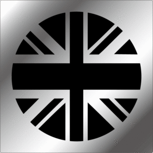 ∇イギリス国旗ユニオンジャック○型ステッカー　6cmサイズ∇英国 丸形 円形 カッティングシール 屋外耐候耐水 EU