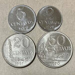 ブラジル　2センタボ　5センタボ　20センタボ　50センタボ　まとめ　ブラジルコインまとめ　外国コイン　外国銭　古銭　