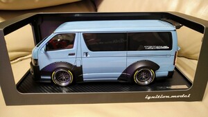 1/18 Ignition Model イグニッションモデル T・S・D WORKS HIACE ハイエース ブルーグレイ IG2803