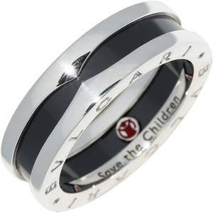 ブルガリ 指輪 SV ブラックセラミック セーブザチルドレンリング B.zero1 ビーゼロワンリング AN855770_