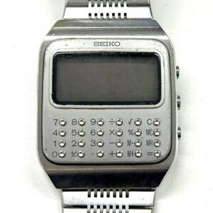 R600-W7-1485 ◎ SEIKO セイコー C153-5011 カリキュレーター 腕時計 クォーツ 電卓 計算機 デジタル シルバーカラー③