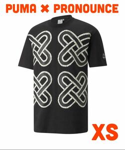 PUMA x PRONOUNCE グラフィック 半袖Tシャツ XSサイズ　プーマ　メンズTシャツ　ブラック新品