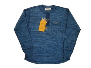 SUGAR CANE/シュガーケーン フィクションロマンス SC68349 4NEEDLES INDIGO ポケ付 長袖ヘンリーネックＴシャツ ネイビー XL 新品