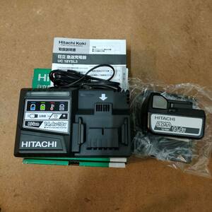 【未使用品】日立 HiKOKI 急速充電器 UC18YSL3 本体 + リチウムイオン電池 BSL1450 14.4v 5.0Ah セット