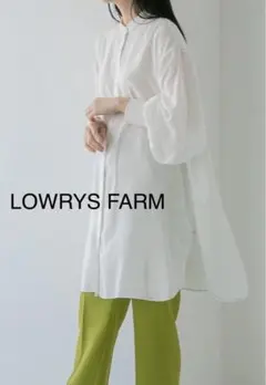 値下げ★LOWRYS FARM★バンドカラーチュニックシャツ★ワンピース防水