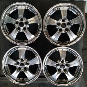 管理番号：S1-7【4本価格】【17x7J 5x114.3 ET+40 ハブ73】WORK Euroline・アルファード ヴェルファイア等・直接引取可能・下取り可能