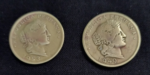 アンティークコイン PERU ANA コイン２枚セット