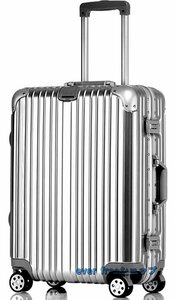 高品質★実用★軽量アルミニウムキャリーバッグ　スーツケース　キャリーケース　22インチ　シルバー