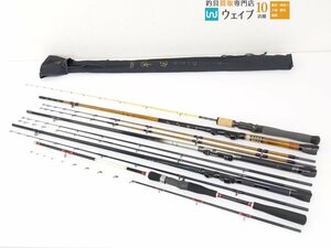 シマノ 幻風 30-210・ダイワ クロスカーボ 入舟 20-30号 210・スズミ 早凪 2-210 他 計5点 船竿セット