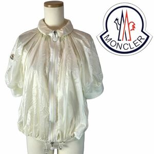 j162 MONCLER モンクレール SAE CAMICIA ナイロン ジャケット ジップアップ ショート丈 ブルゾン アウター ホワイト イタリア製 0 正規品