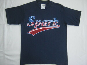 ★古着 HAWAII ハワイ SPARK スパーク Tシャツ 10/12 約140cmぐらい ネイビー 紺 星条旗 アメリア国旗柄 KIDS キッズ 子供服 ハワイアン★